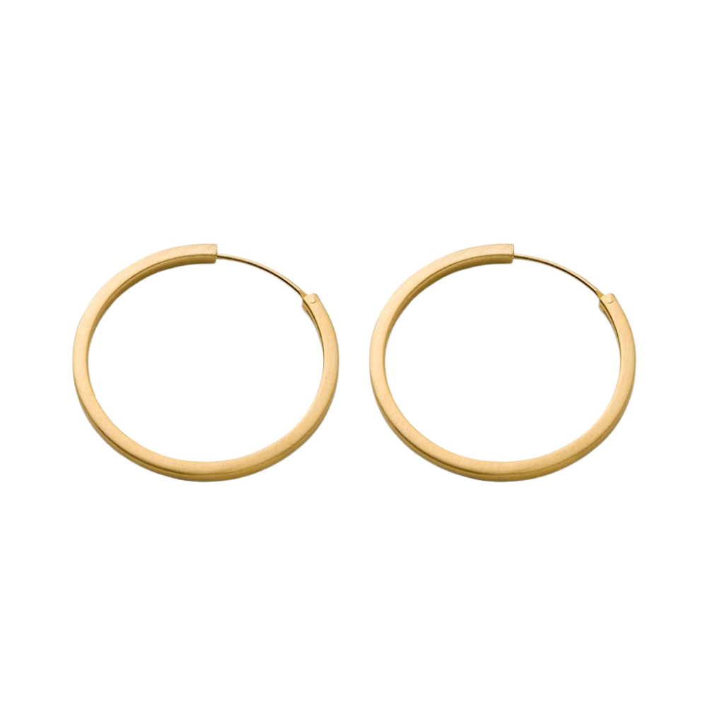 Circle Line hoops, forgyldt - Ø4 cm
